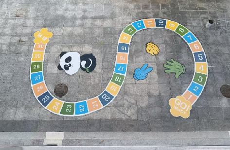 旺苍地面游戏彩绘