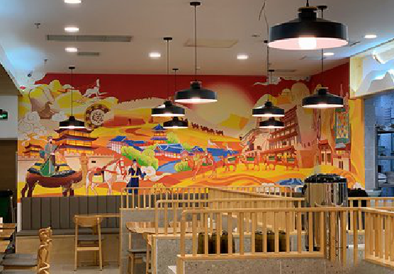 旺苍商业空间彩绘介绍。