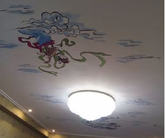 旺苍如何快速绘制天花板上的手绘墙？